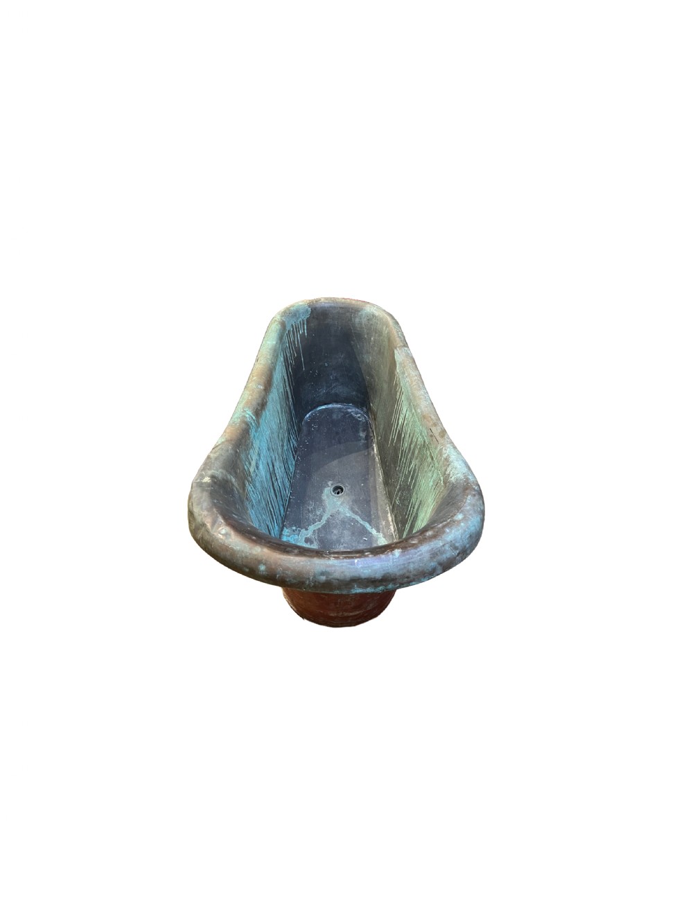 French antique copper bath View II