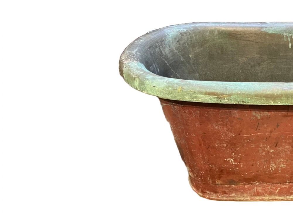 French antique copper bath View III