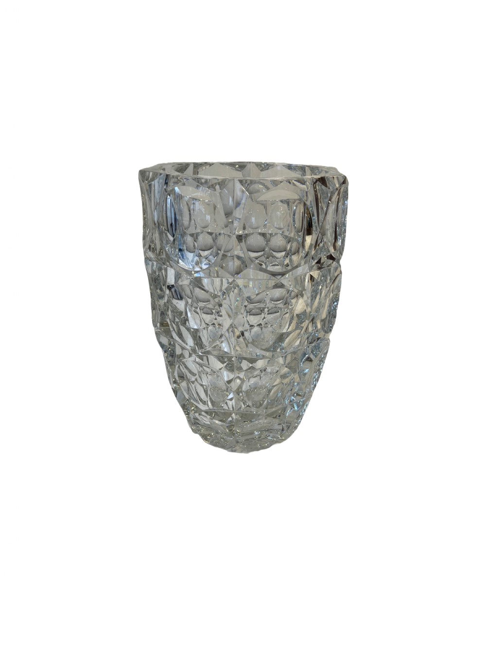 Large St Louis facet cut vase 