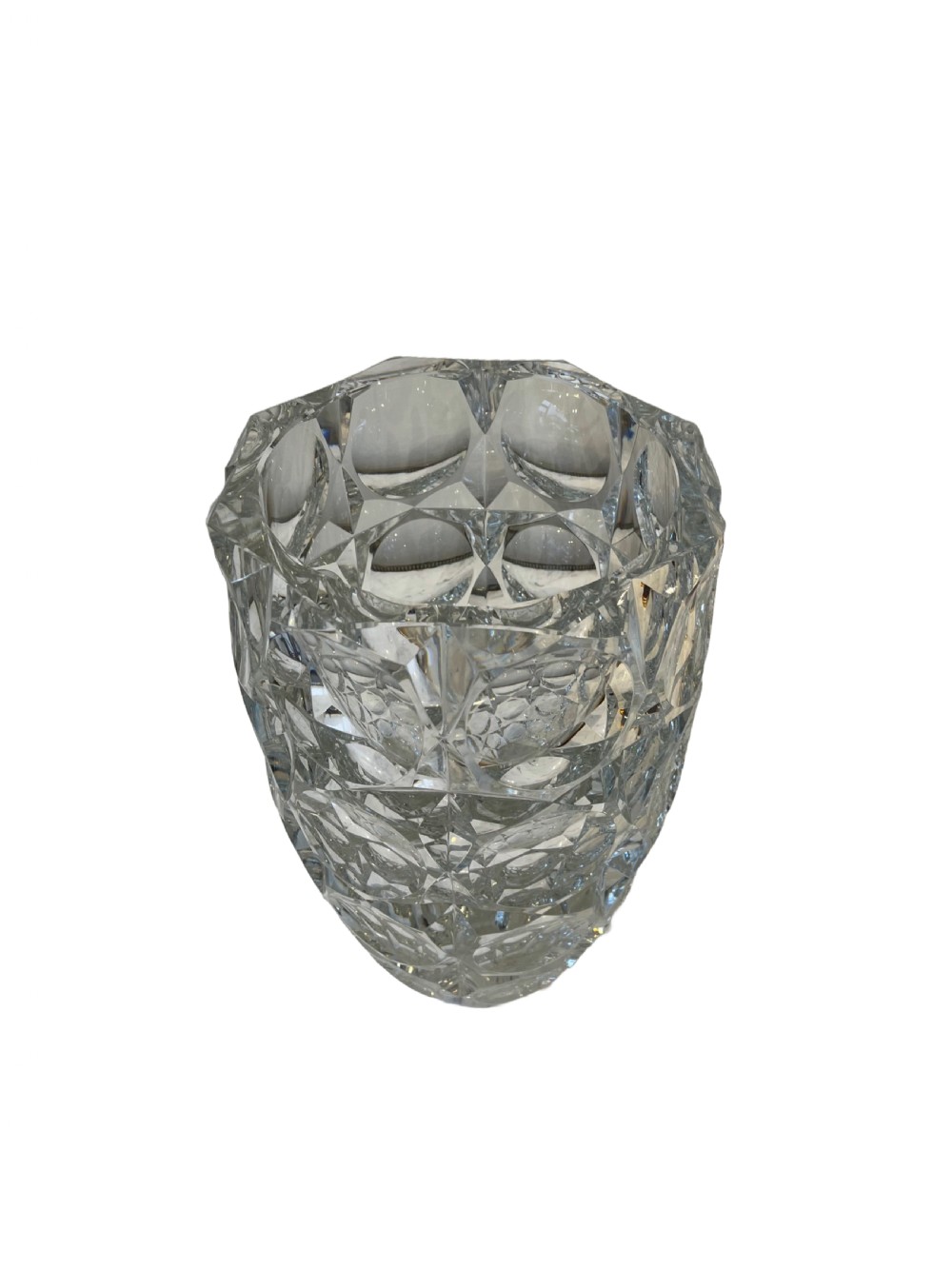 Large St Louis facet cut vase  View II