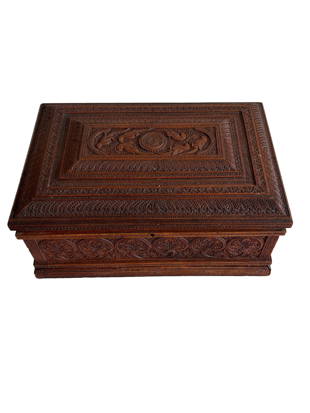 Indian sandalwood tea caddy  View II
