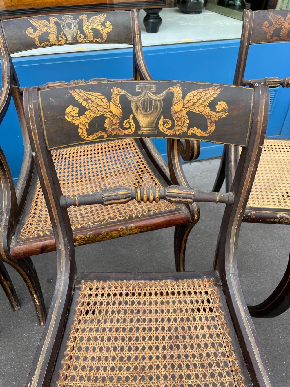 Set of 8 regency painted chairs  View IV