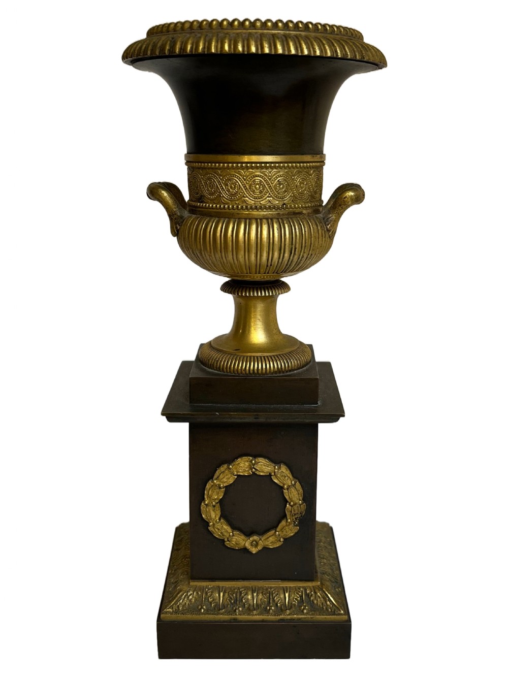 Bronze and ormolu neoclassical campana urns View III