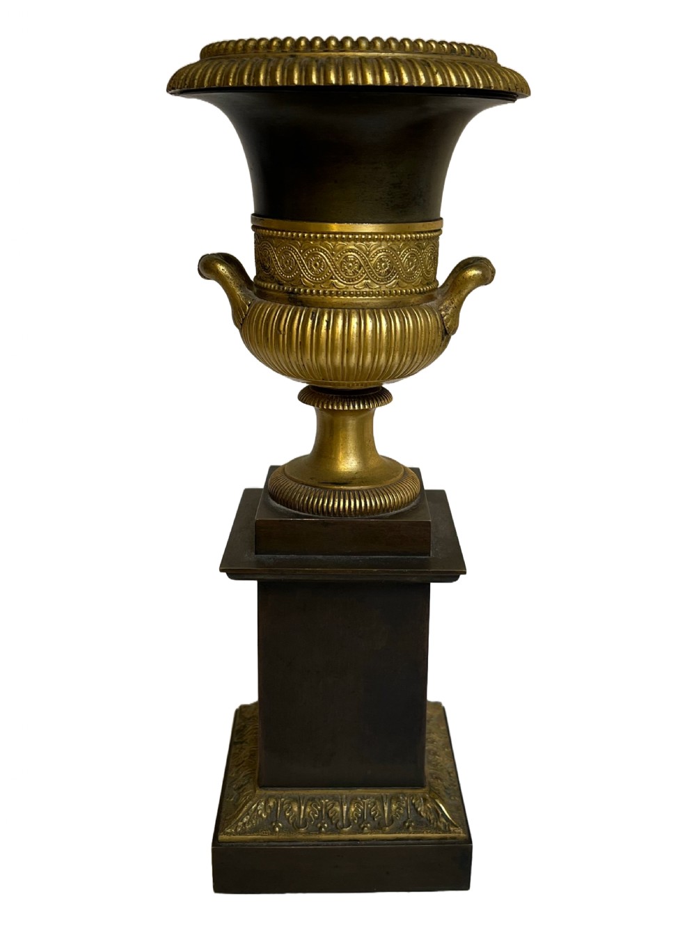 Bronze and ormolu neoclassical campana urns View V