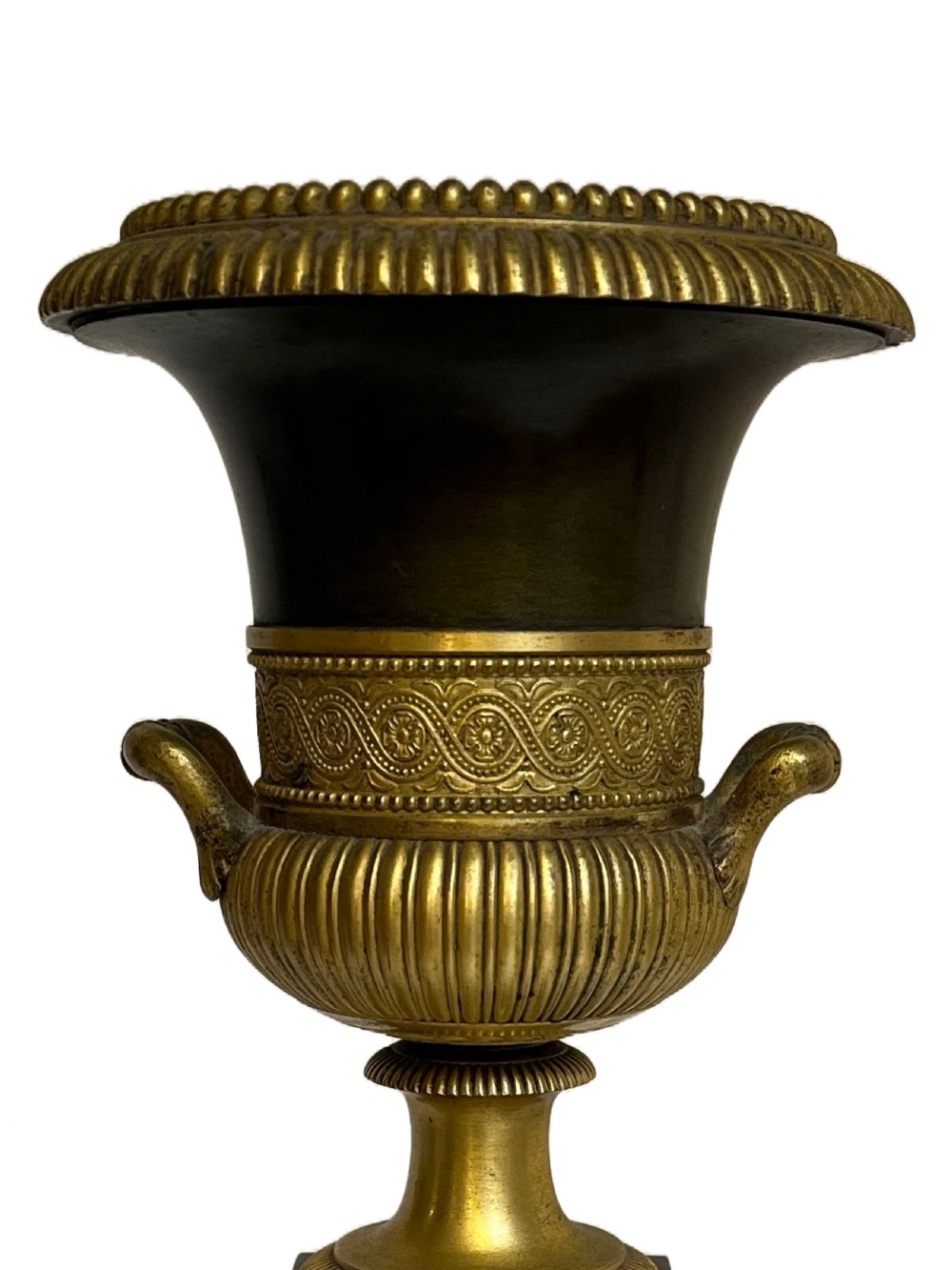 Bronze and ormolu neoclassical campana urns View VI