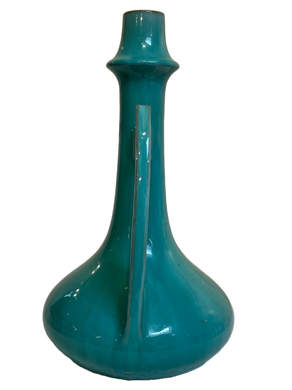 Clement Massier - pair of turquoise glaze vases View IV