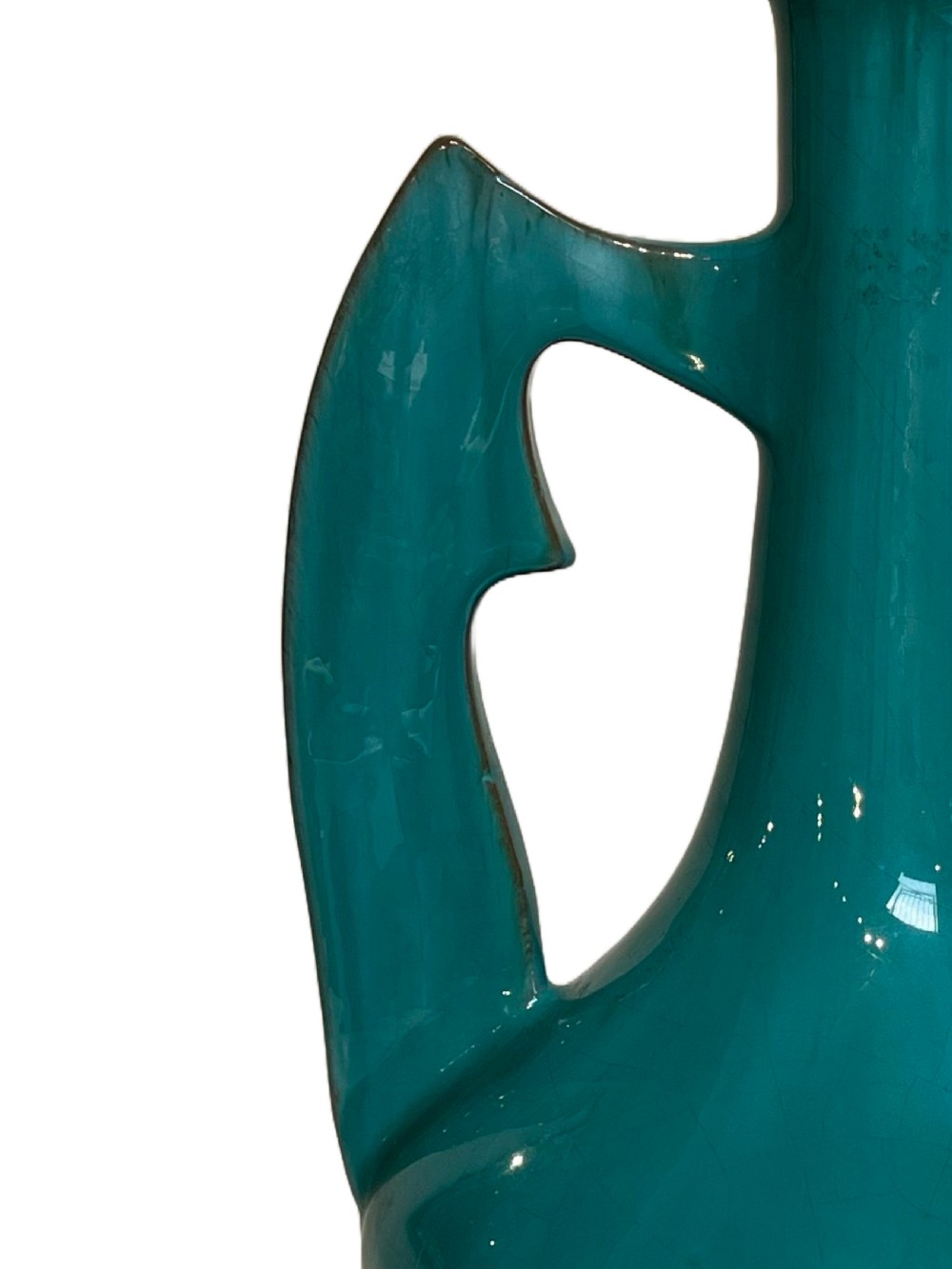 Clement Massier - pair of turquoise glaze vases View V