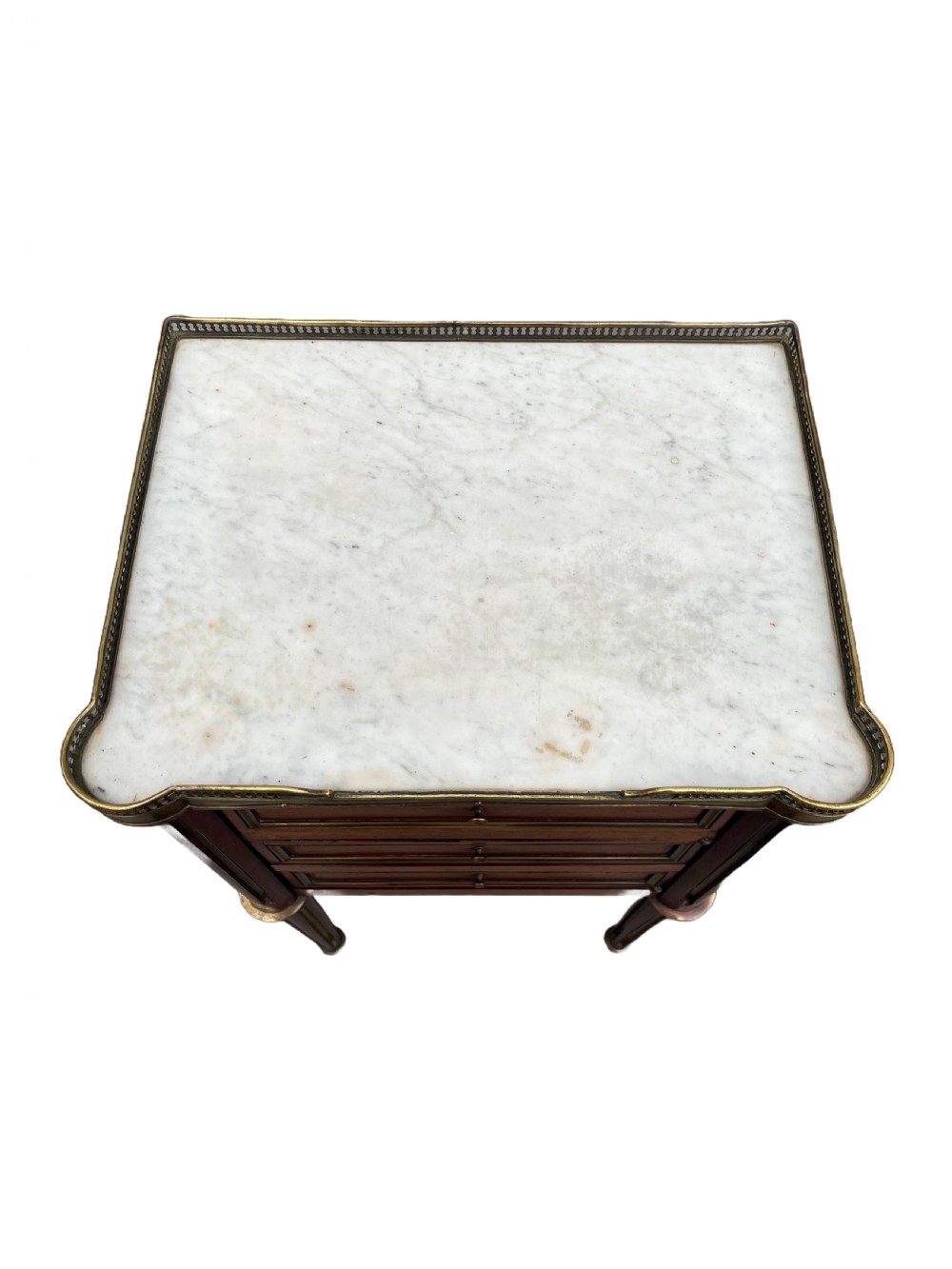 Louis XVI style mahogany bedside cabinets View V