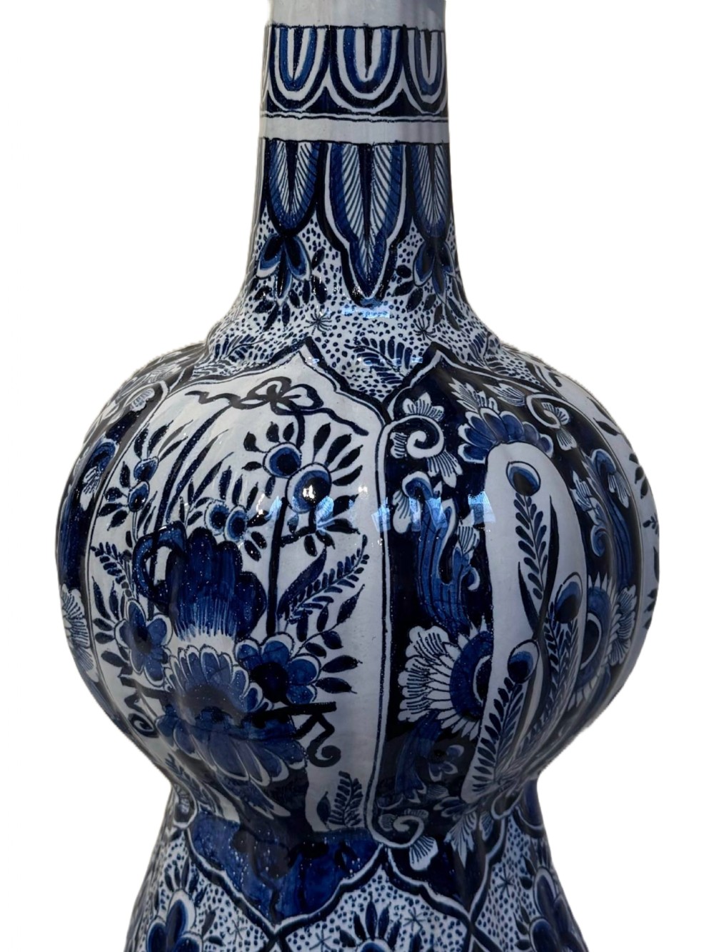 Large pair of antique delft vases  View V