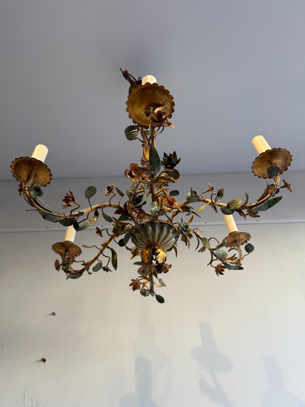 Tole flower chandelier View III
