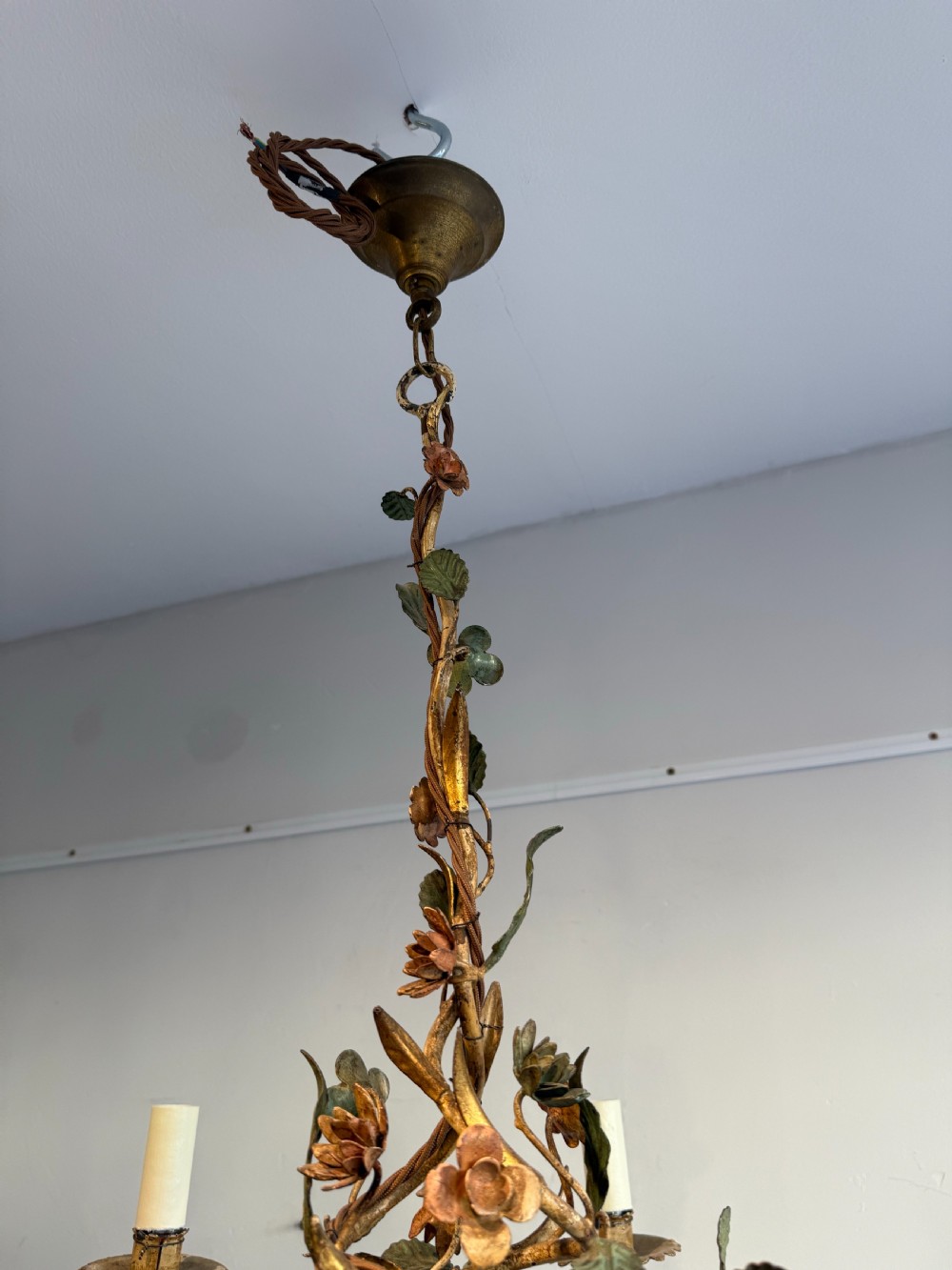 Tole flower chandelier View IV