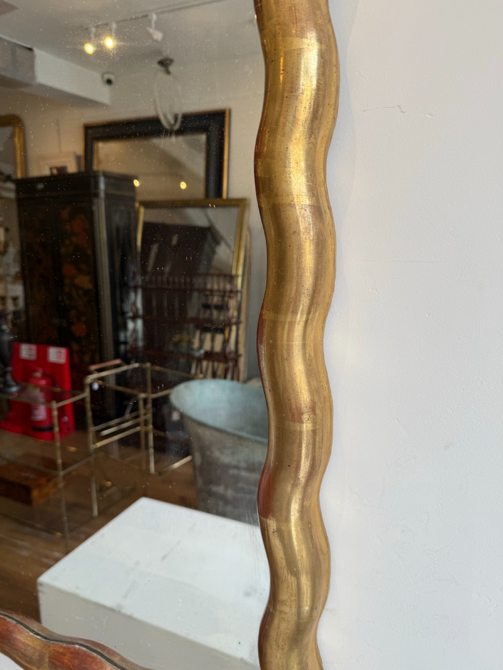 French wavy edge gilt mirror View IV