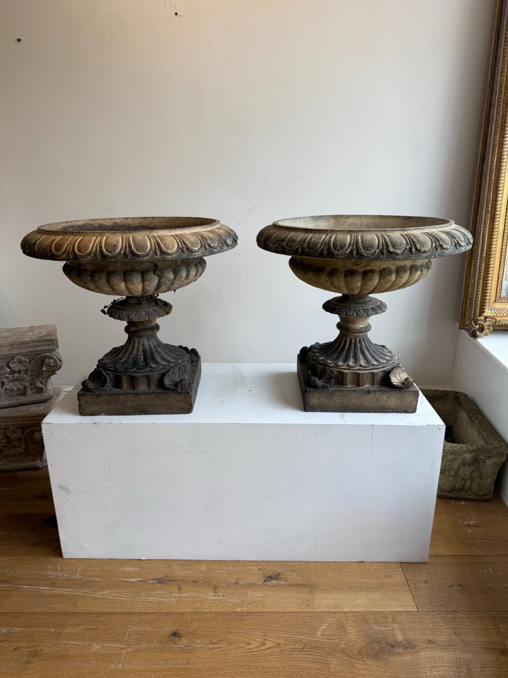 Pair of terracotta garden pots