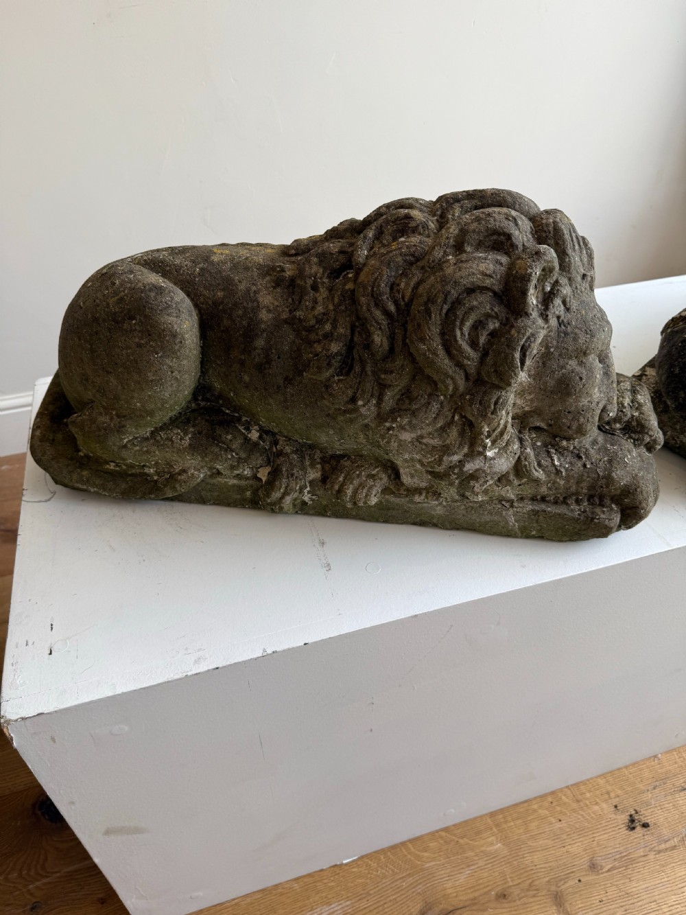 Pair of Canova lion garden statues  View IX