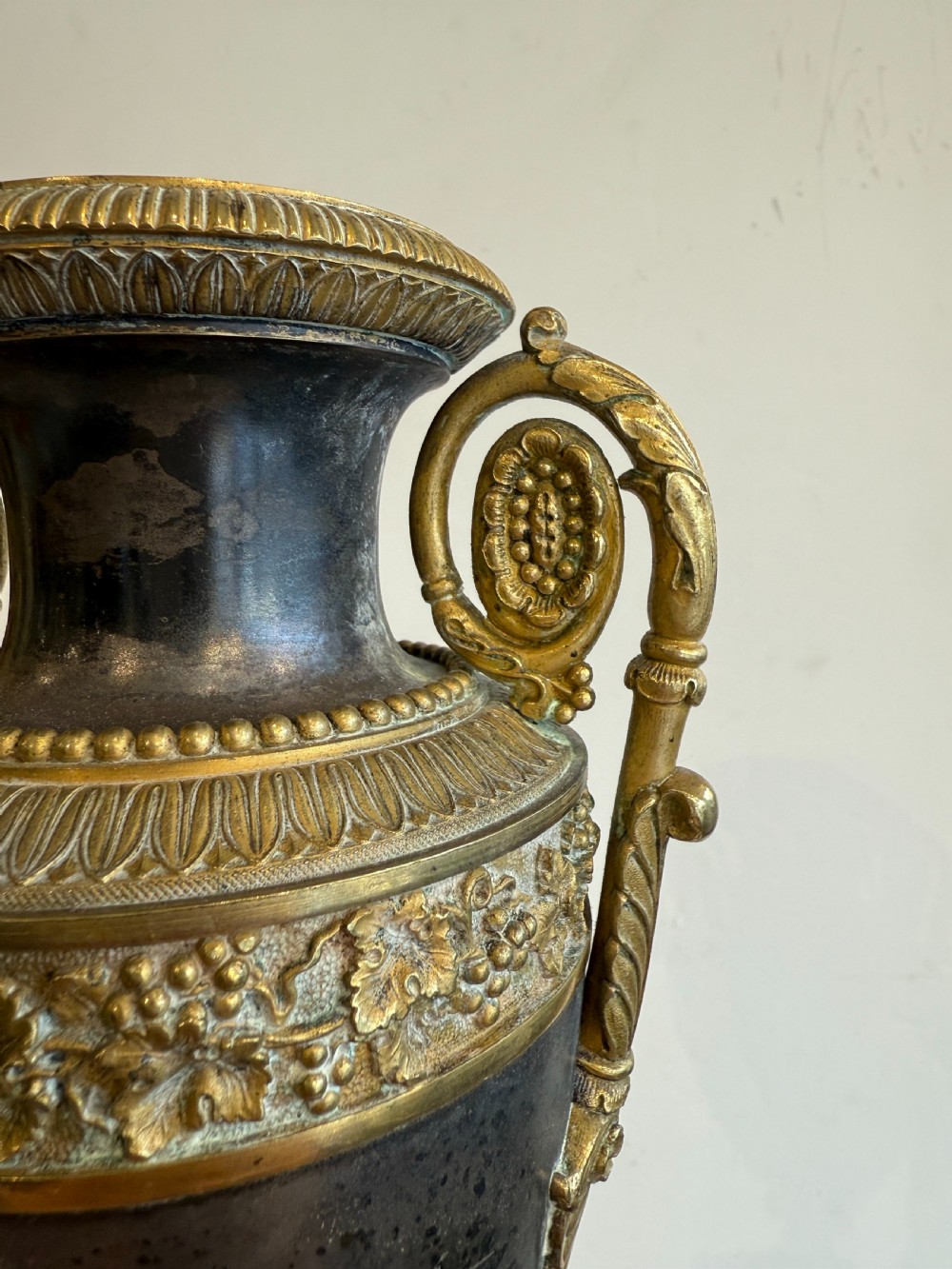Empire polished steel and ormolu cassoulets  View IV