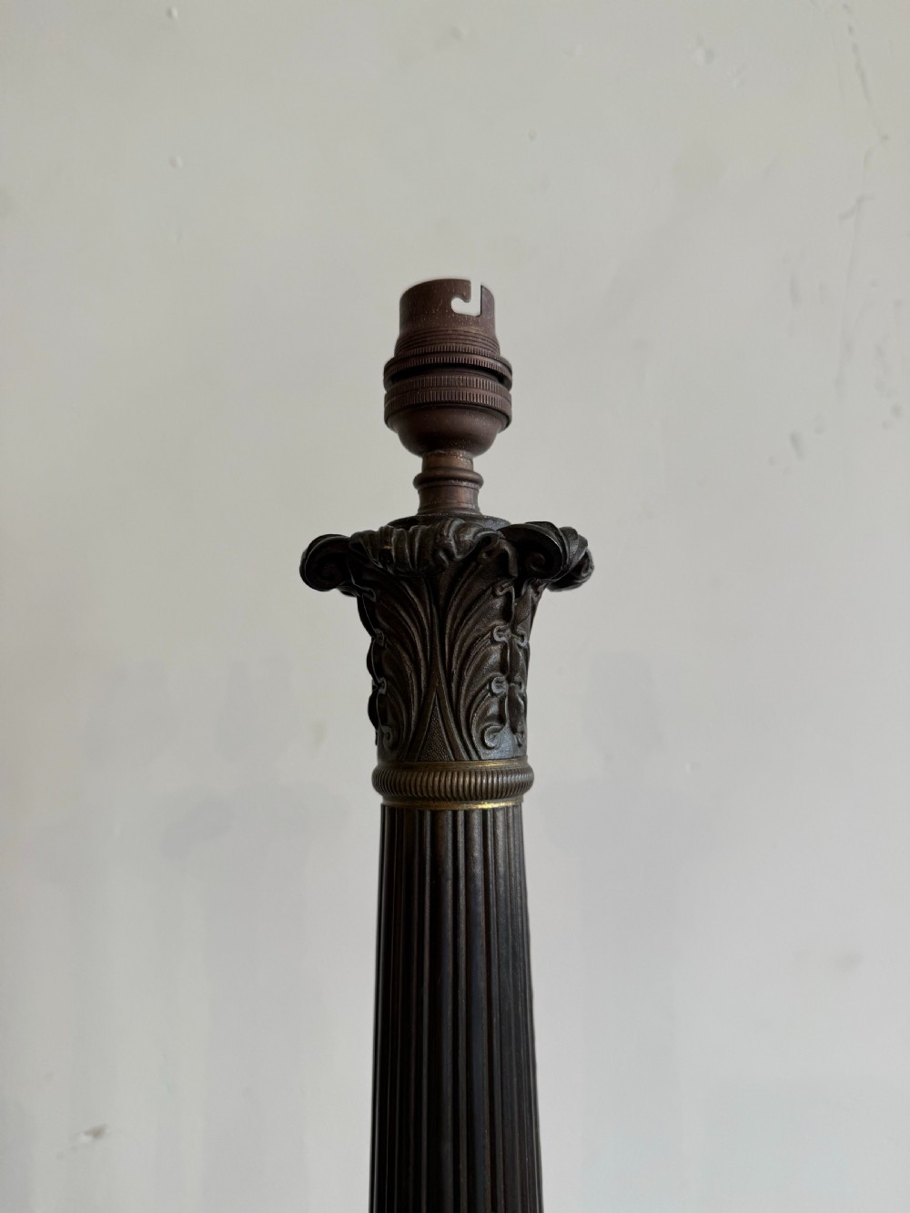 Pair of Antique bronze lamps View IV