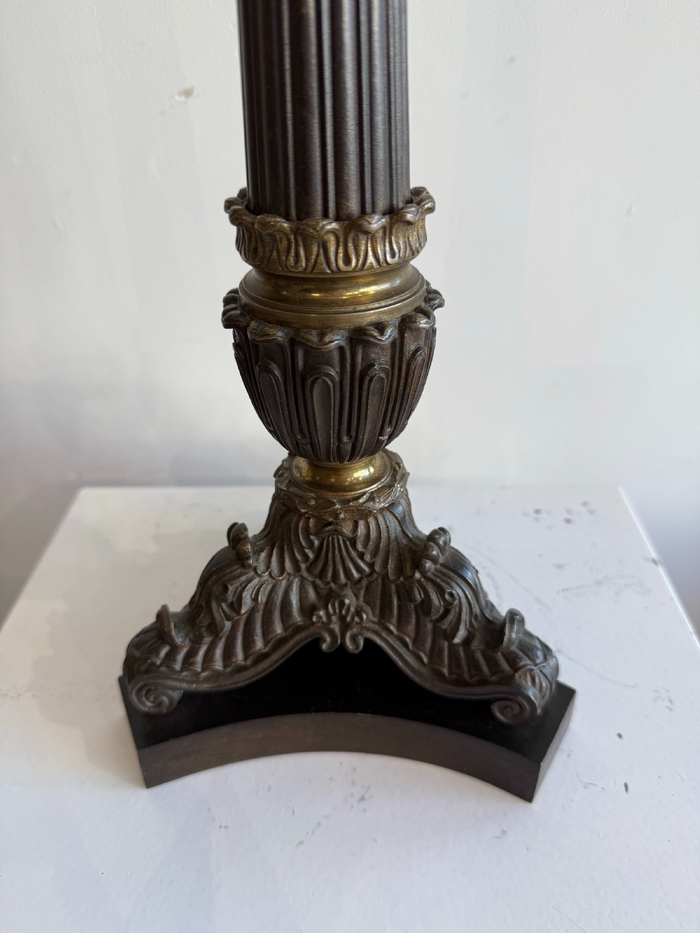 Pair of Antique bronze lamps View V