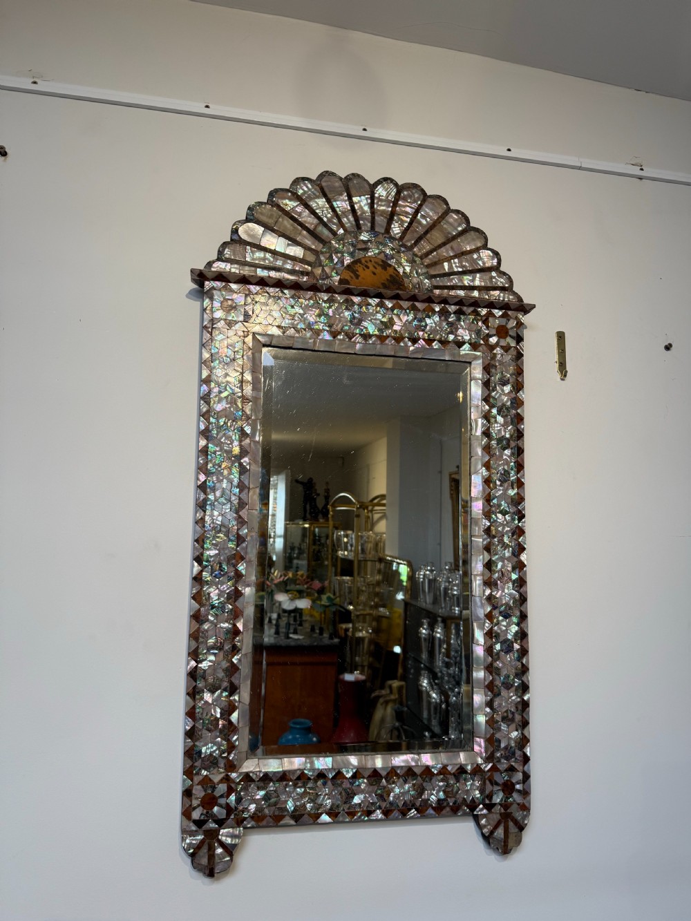 Ottoman Mother of pearl and tortoiseshell mirror View II