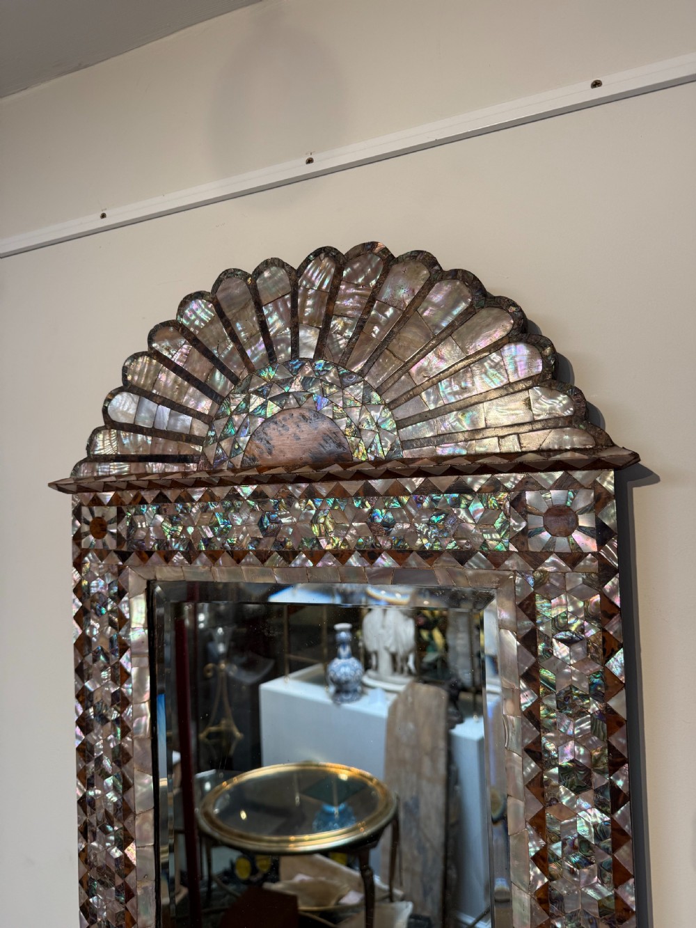 Ottoman Mother of pearl and tortoiseshell mirror View III