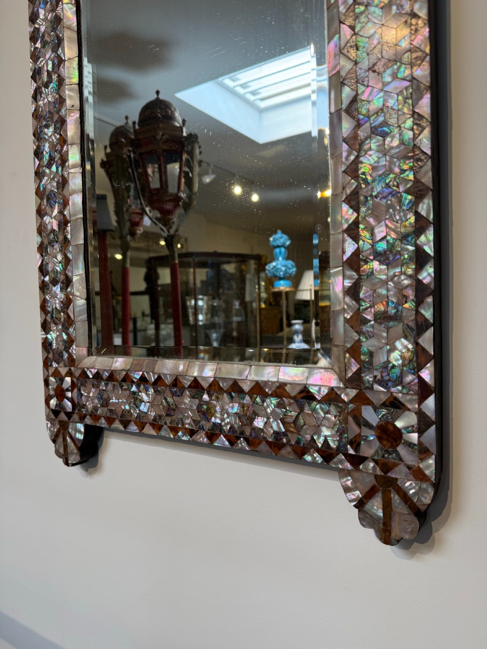 Ottoman Mother of pearl and tortoiseshell mirror View V