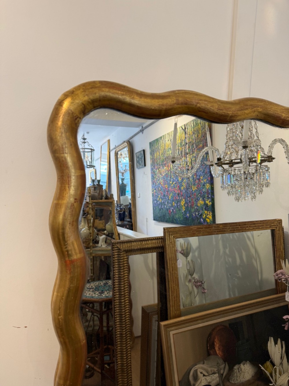 Large wavy edge mirror View II