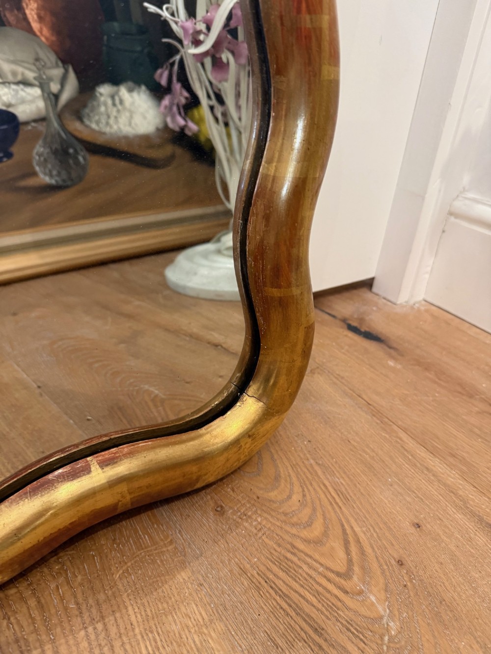 Large wavy edge mirror View VI
