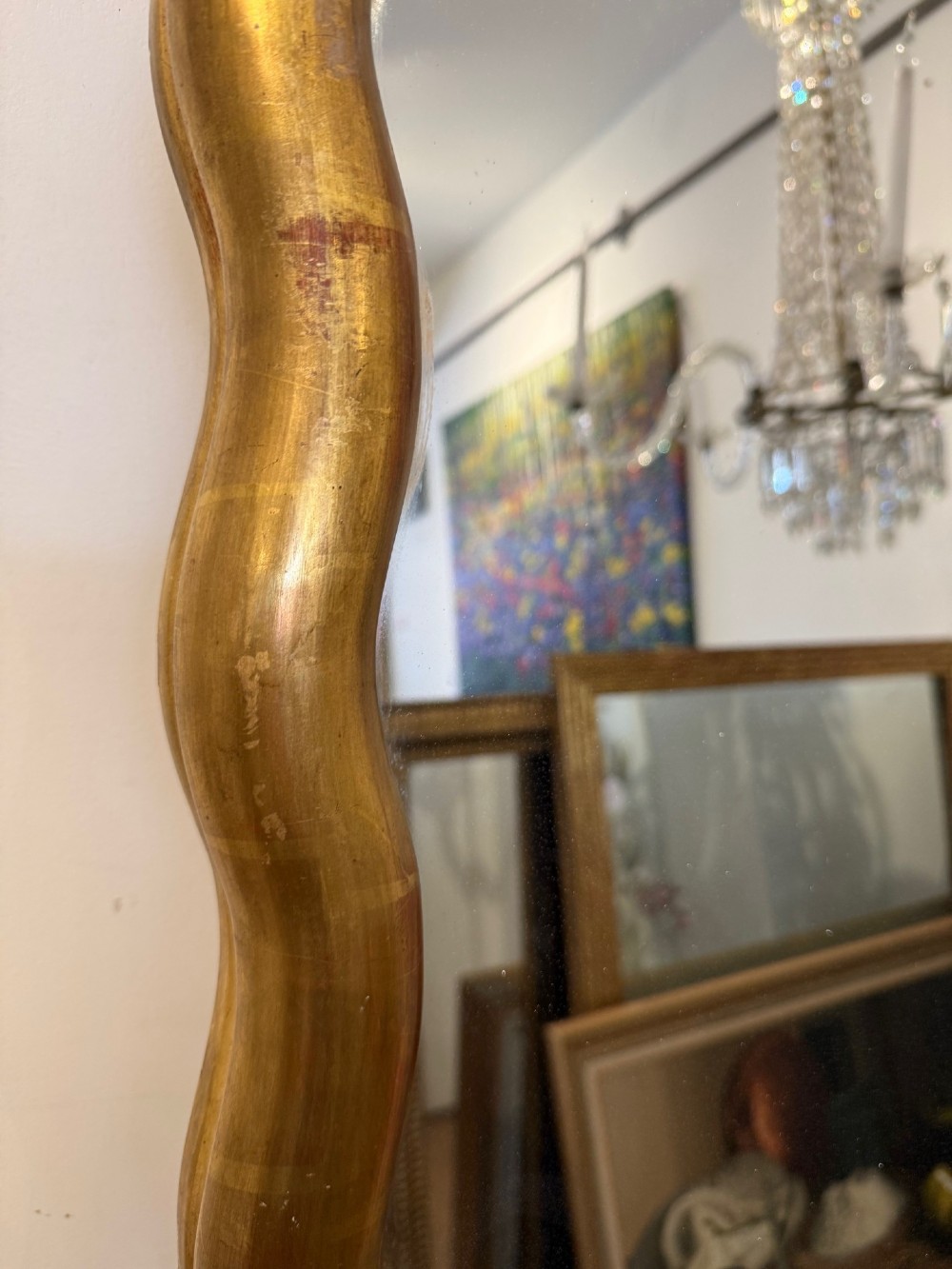 Large wavy edge mirror View VII