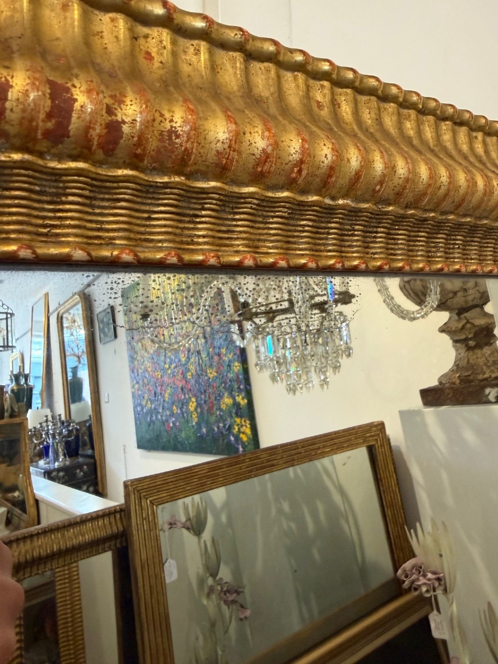 Large ripple frame mirror View VI