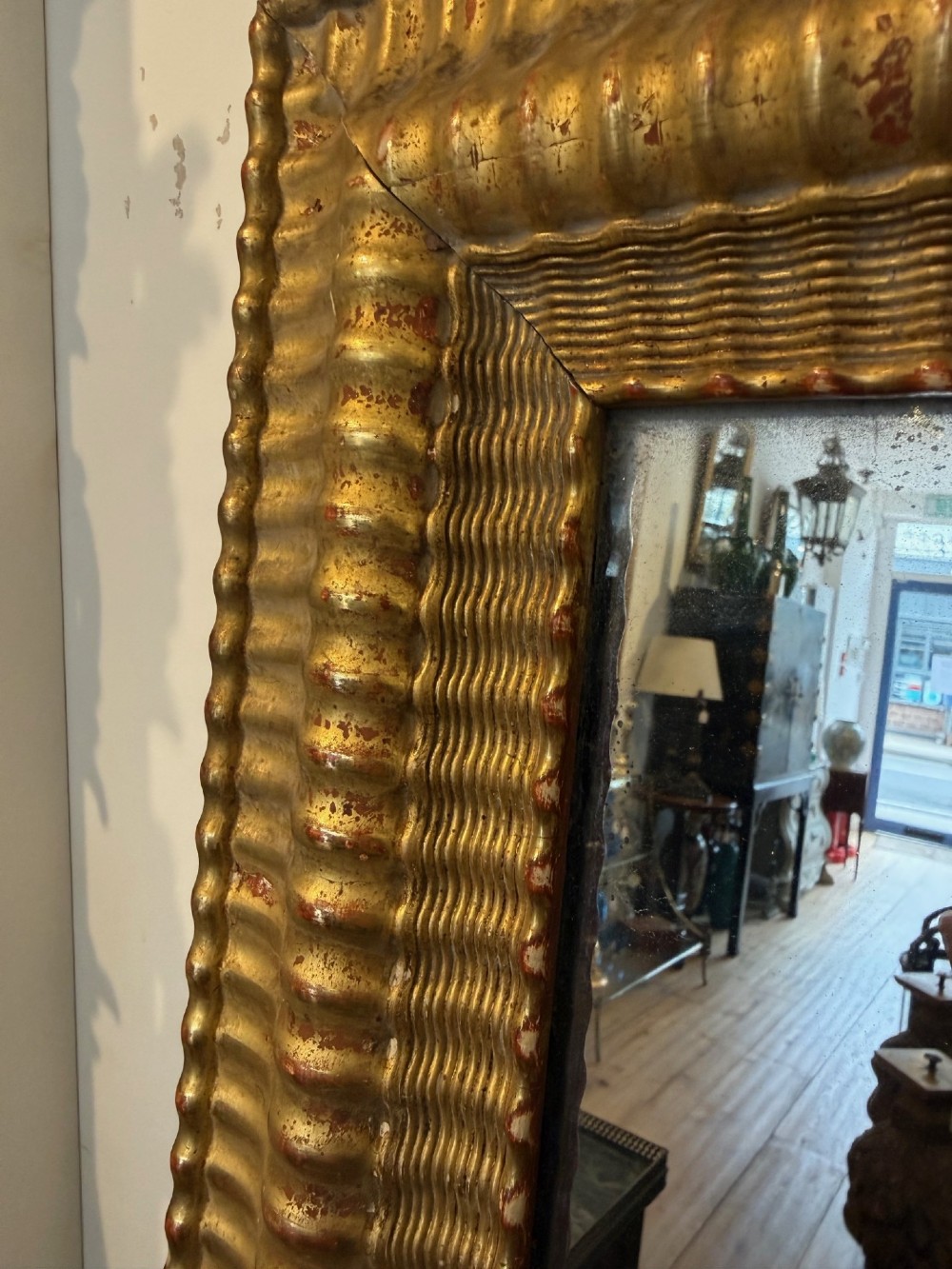 Large ripple frame mirror View VII