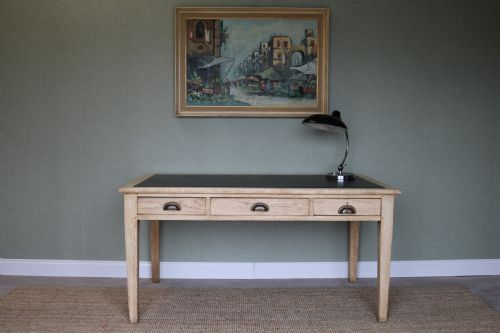 Vintage 1930s Bleached Oak Desk