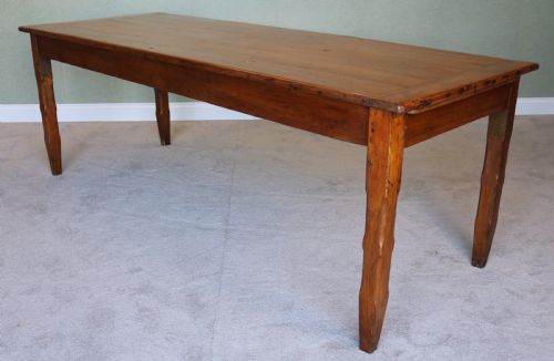 19th Century French Farmhouse Table  W/ Bread Slicer