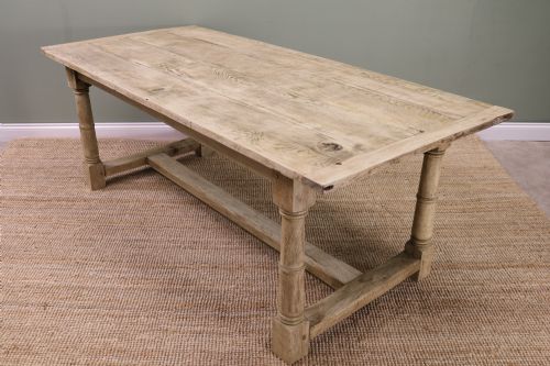 Bleached Oak Farmhouse Table