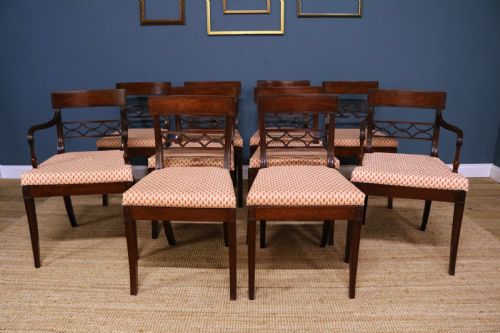 SET OF TEN REGENCYSTYLE MAHOGANY DINING CHAIRS - ADDITIONAL PHOTO 1