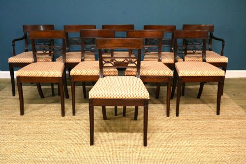SET OF TEN REGENCYSTYLE MAHOGANY DINING CHAIRS - ADDITIONAL PHOTO 2