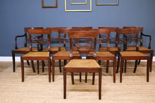 SET OF TEN REGENCYSTYLE MAHOGANY DINING CHAIRS - ADDITIONAL PHOTO 3