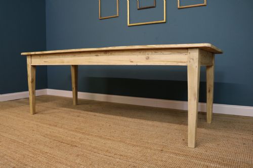 20TH CENTURY FRENCH BLEACHED PINE DINING TABLE - ADDITIONAL PHOTO 1