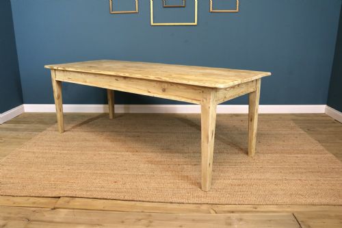 20TH CENTURY FRENCH BLEACHED PINE DINING TABLE - ADDITIONAL PHOTO 4