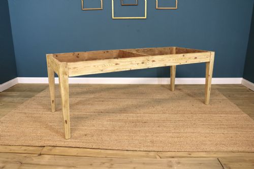 20TH CENTURY FRENCH BLEACHED PINE DINING TABLE - ADDITIONAL PHOTO 5