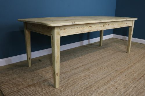 20TH CENTURY FRENCH BLEACHED PINE DINING TABLE - ADDITIONAL PHOTO 8