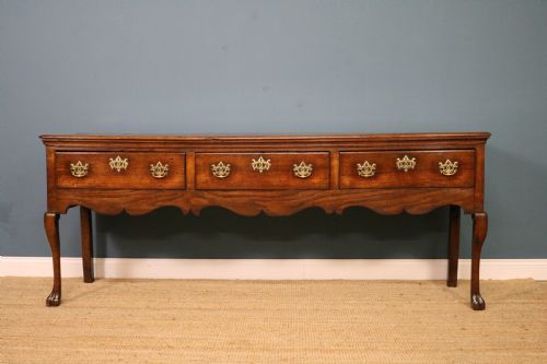 18TH CENTURY OAK AND ELM DRESSER BASE