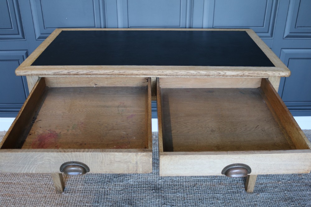 Vintage 1930s Air Ministry Oak Desk View III