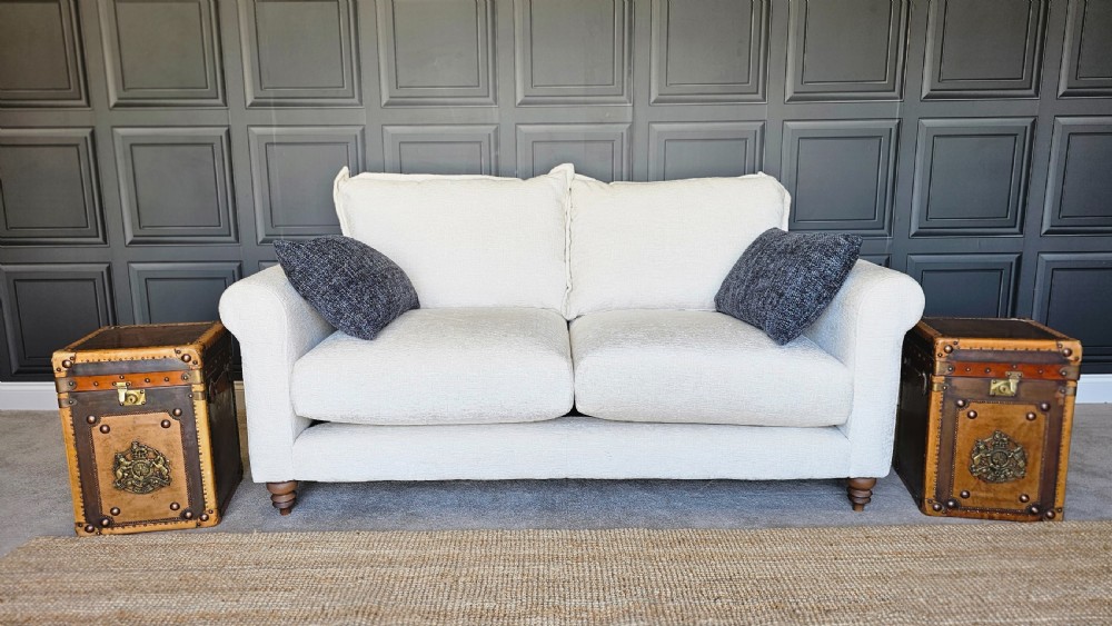 Pair Leather Travelling Trunks / Sofa side Tables  View XII