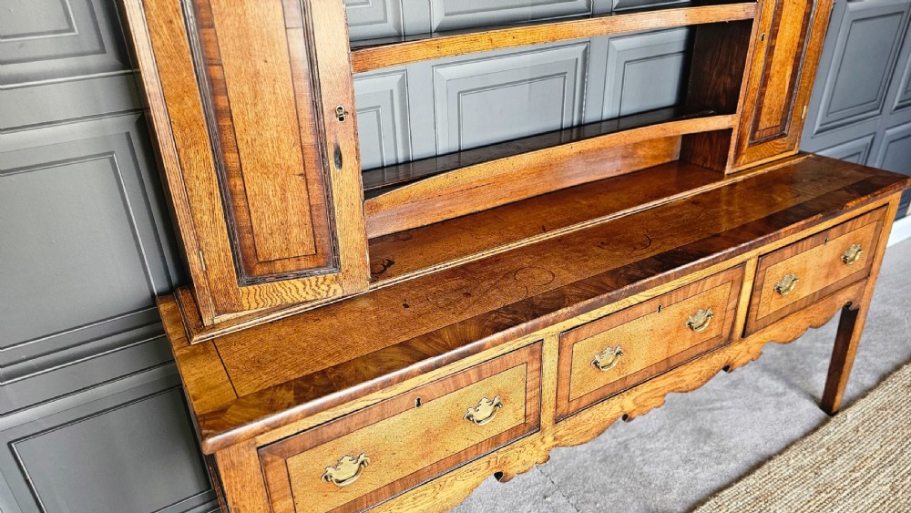 18th Century Dresser in  Oak and Mahogany  View XI