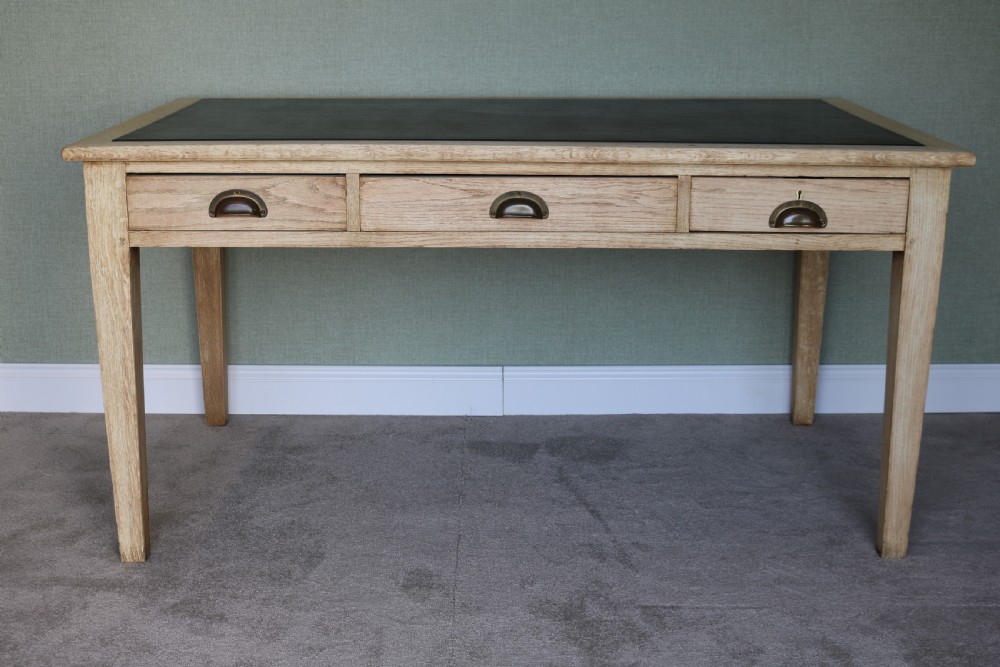 Vintage 1930s Bleached Oak Desk View II