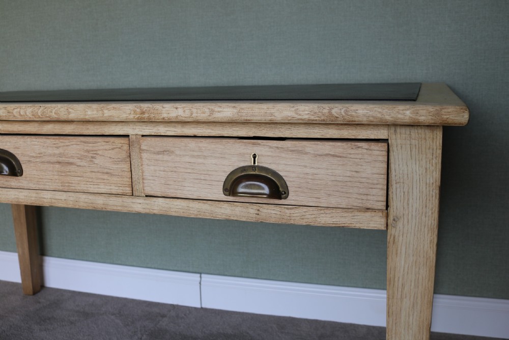 Vintage 1930s Bleached Oak Desk View VIII