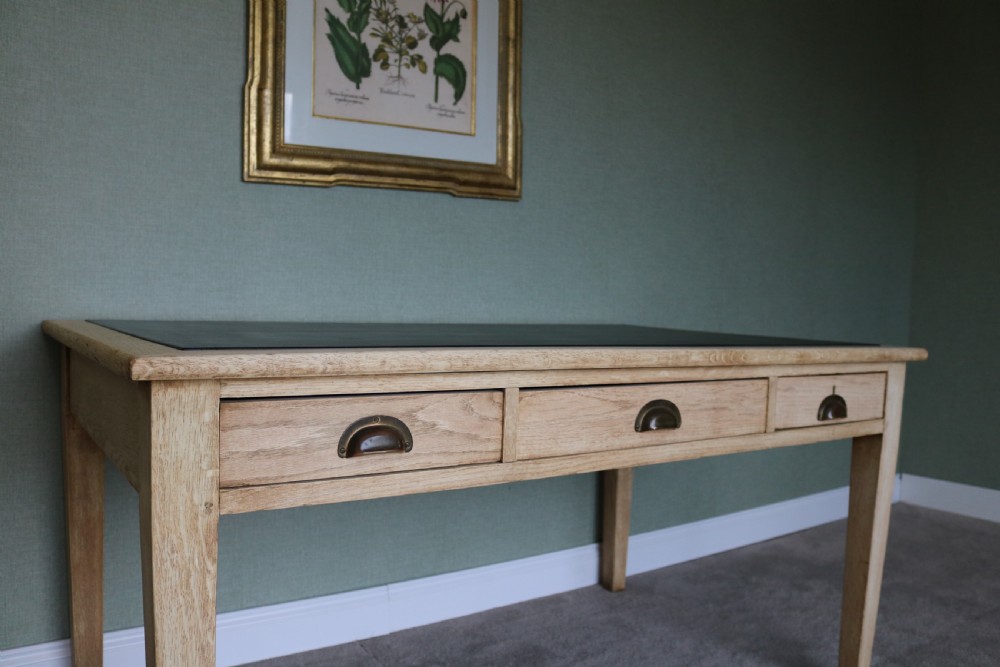 Vintage 1930s Bleached Oak Desk View XVI