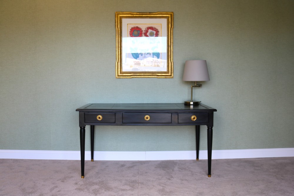 Ebonized desk , Writing Table, Late 19th Century Empire Style, View VII