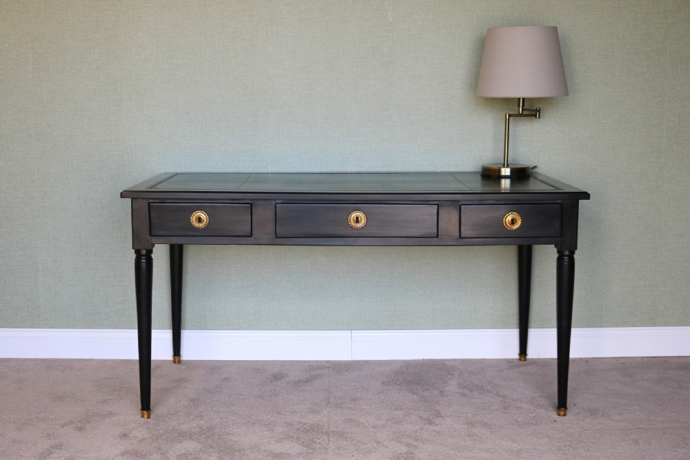 Ebonized desk , Writing Table, Late 19th Century Empire Style, View II