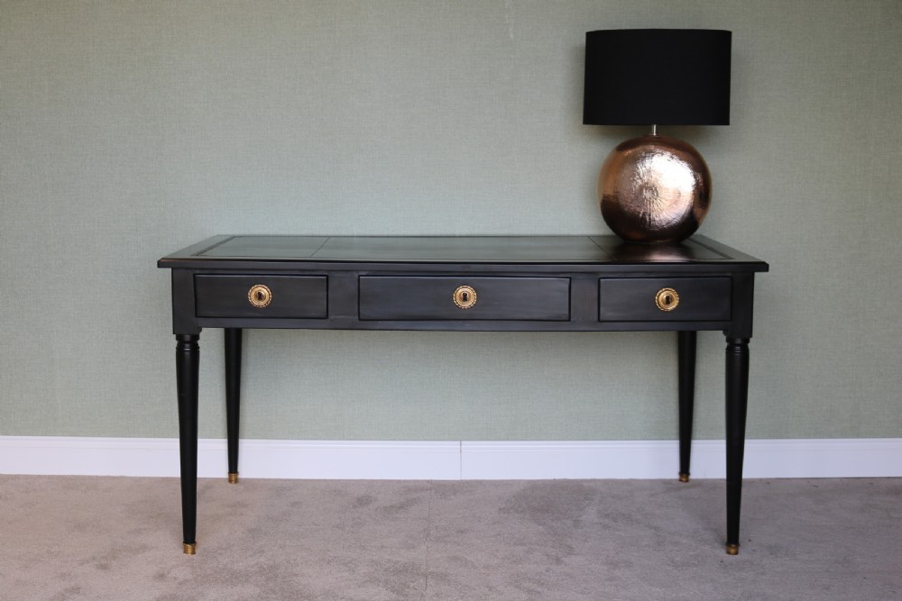 Ebonized desk , Writing Table, Late 19th Century Empire Style, View III