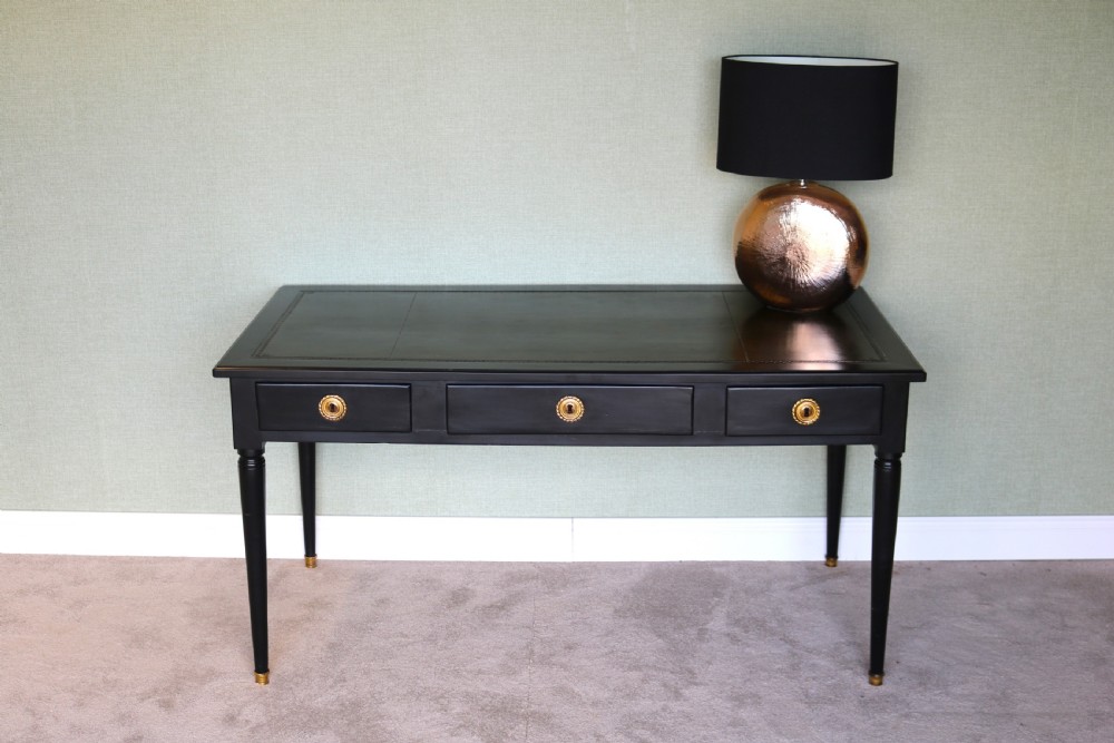 Ebonized desk , Writing Table, Late 19th Century Empire Style, View IV
